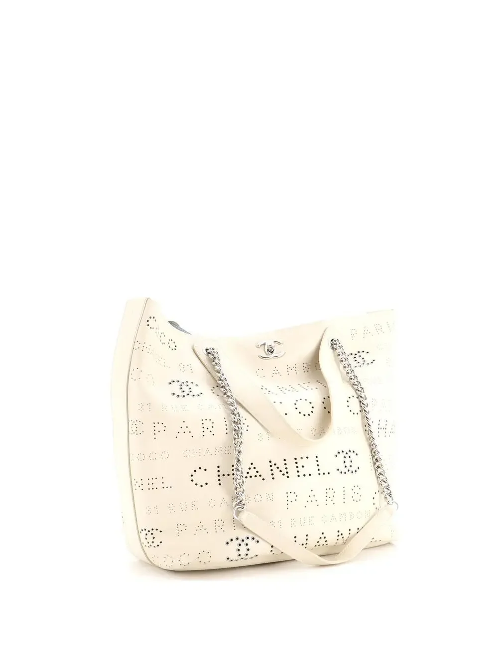 Chanel Logo Eyelets Shopping Tote #323608C34B